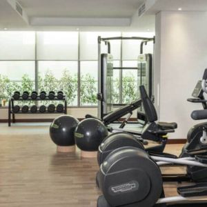 Equipped gym at the Hampton by Hilton Dubai Al Barsha