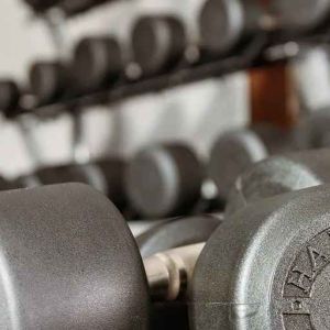 well-equipped fitness center at Hampton Inn & Suites Sunnyvale Silicon Valley.