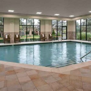 Relaxing indoor swimming pool at the at the Hampton Inn Ann Arbor South.