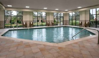 Relaxing indoor swimming pool at the at the Hampton Inn Ann Arbor South.