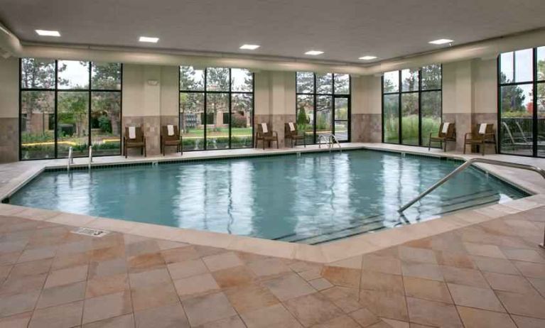 Relaxing indoor swimming pool at the at the Hampton Inn Ann Arbor South.