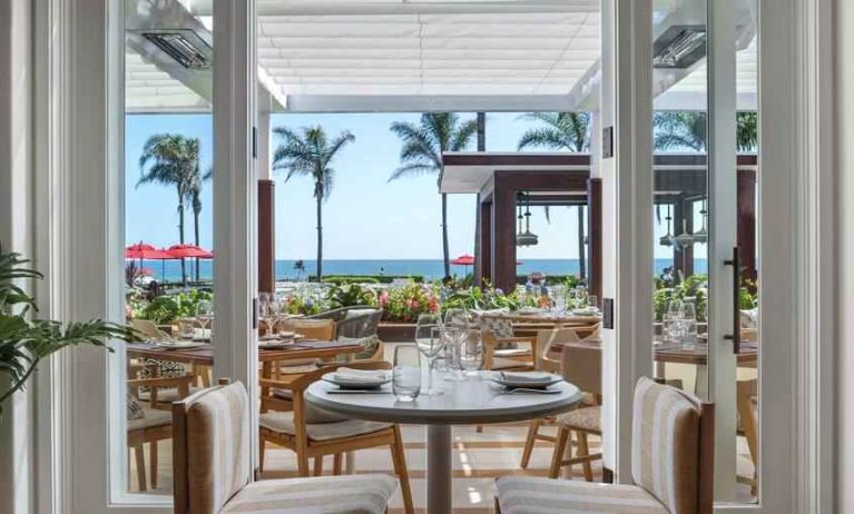 Beautiful dining area perfect as workspace at the Hotel del Coronado, Curio Collection by Hilton.