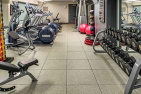 Fully equipped fitness center at the Embassy Suites by Hilton Portland-Downtown.