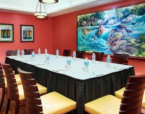 professional, well-equipped meeting room at Homewood Suites by Hilton Rockville-Gaithersburg.