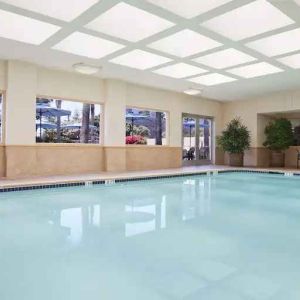 Relaxing indoor pool at the Embassy Suites by Hilton San Diego-La Jolla.