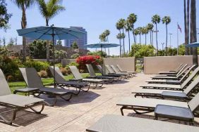 Beautiful sun deck perfect as workspace at the Embassy Suites by Hilton San Diego-La Jolla.