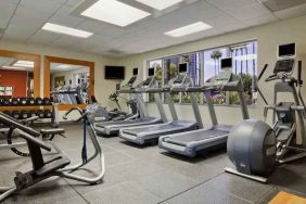 Fully equipped fitenss center at the Embassy Suites by Hilton San Diego-La Jolla.