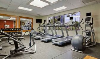 Fully equipped fitenss center at the Embassy Suites by Hilton San Diego-La Jolla.