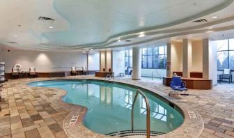 Relaxing indoor pool area at the Embassy Suites by Hilton Minneapolis-Airport.