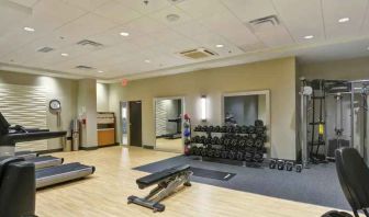 Fully equipped fitness center at the Embassy Suites by Hilton Minneapolis-Airport.