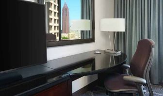 Equipped and comfortable work desk to complete all business tasks at Hilton Atlanta.