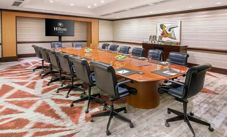 professional and comfortable meeting room at Hilton Atlanta.