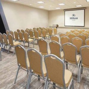 well-equipped conference room at Hilton Atlanta.