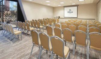 well-equipped conference room at Hilton Atlanta.