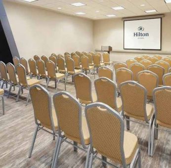 well-equipped conference room at Hilton Atlanta.