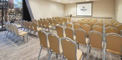 well-equipped conference room at Hilton Atlanta.