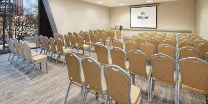 well-equipped conference room at Hilton Atlanta.