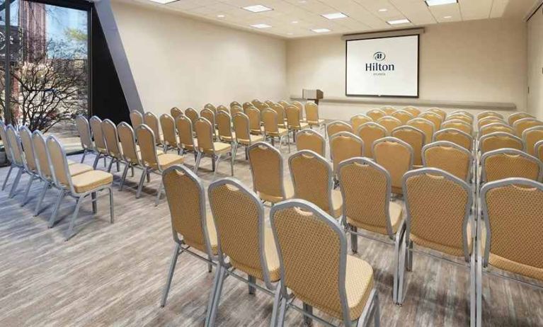 well-equipped conference room at Hilton Atlanta.