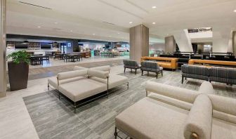 Comfortable lobby-lounge ideal for coworking at Hilton Atlanta.