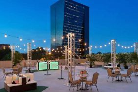 Gorgeous outdoor patio to enjoy the cityscape at Hilton Atlanta.