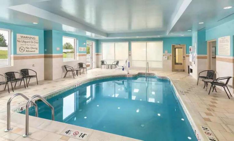 Relaxing swimming pool at the Hilton Garden Inn Silver Spring White Oak.