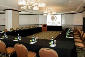 Large meeting room with big screen at the DoubleTree by Hilton Modesto.