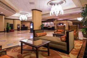 Lobby area perfect as workspace at the DoubleTree by Hilton Modesto.