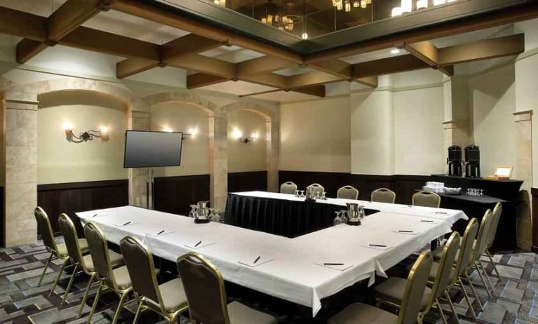 Elegant meeting room at the Hilton Bellevue.