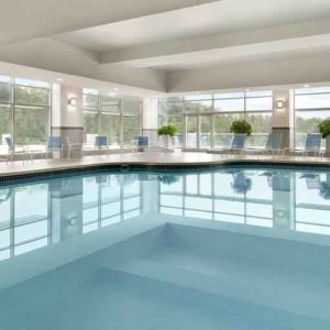 Relaxing indoor pool at the Hilton Baltimore BWI Airport.