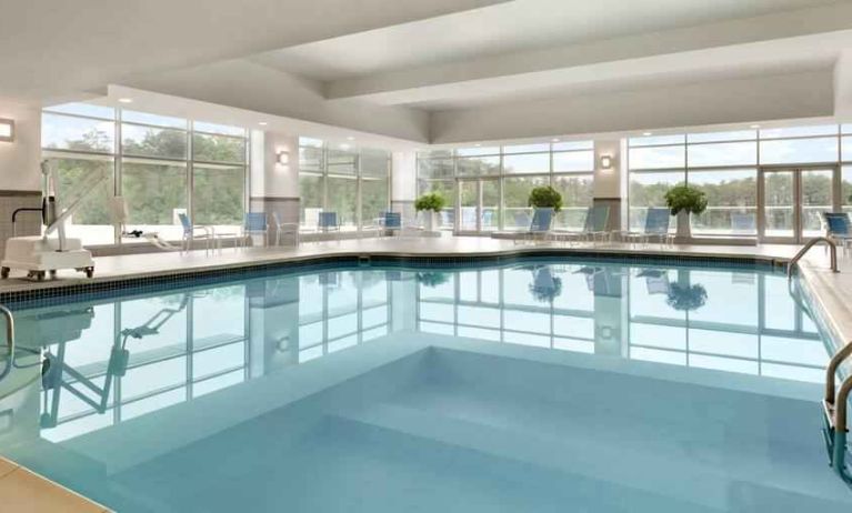 Relaxing indoor pool at the Hilton Baltimore BWI Airport.