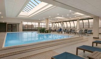 Relaxing indoor pool at the DoubleTree by Hilton Canton Downtown.