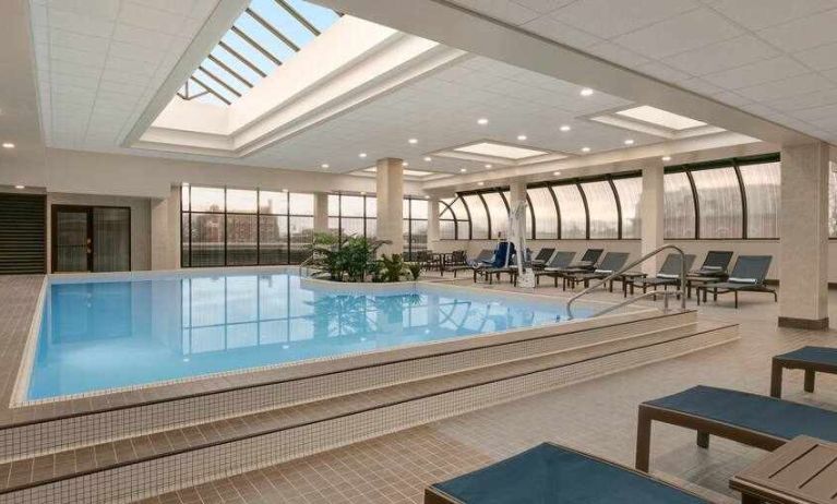 Relaxing indoor pool at the DoubleTree by Hilton Canton Downtown.