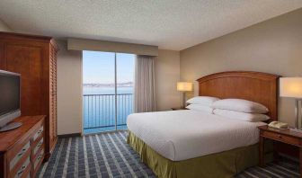 King room with harbour view at the Embassy Suites by Hilton San Francisco Airport Waterfront.