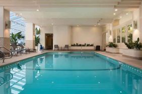 Relaxing indoor pool at the Embassy Suites by Hilton San Francisco Airport.