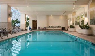 Relaxing indoor pool at the Embassy Suites by Hilton San Francisco Airport.