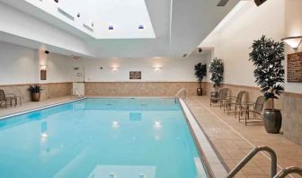 Relaxing indoor pool at the Hilton Omaha.