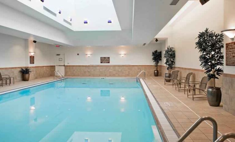 Relaxing indoor pool at the Hilton Omaha.