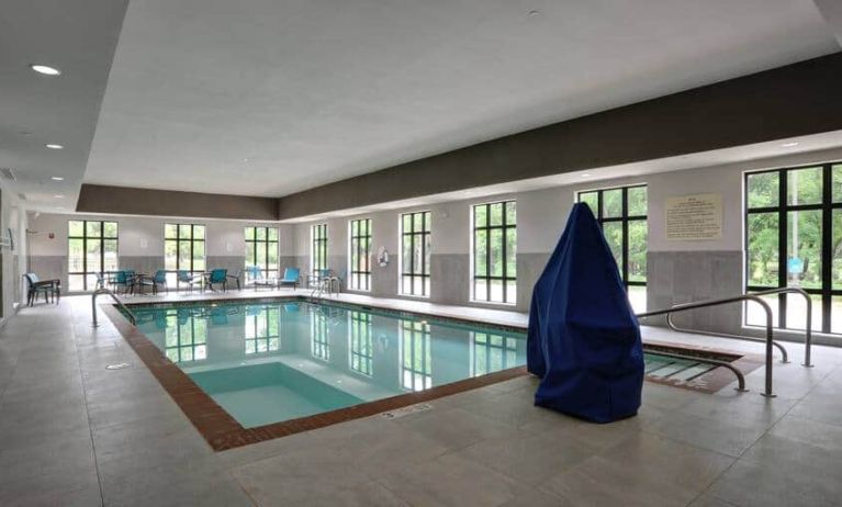 Indoor pool at the Hampton inn & Suites Ardmore.