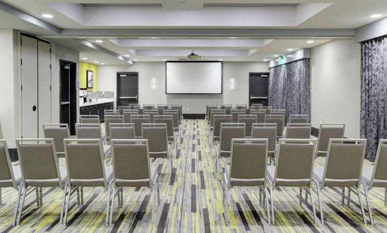 Elegant meeting room at the Hampton Inn & Suites by Hilton-Irvine/Orange County Airport.