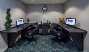 Dedicated work area and business center at Hampton Inn San Francisco Airport.