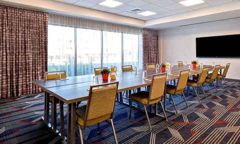 professional meeting room at Hampton Inn & Suites Las Vegas Convention Center.