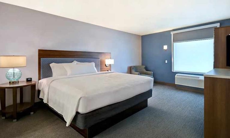 beautiful king bedroom at Home2 Suites by Hilton Las Vegas Convention Center.