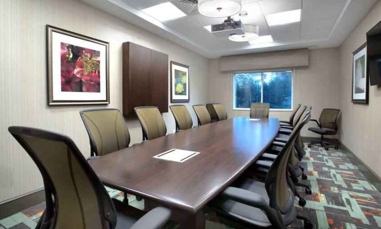 Meeting room with table at the Hilton Garden Inn Minneapolis Airport Mall of America.