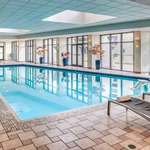 Relaxing indoor pool at the Hilton Salt Lake City Center.