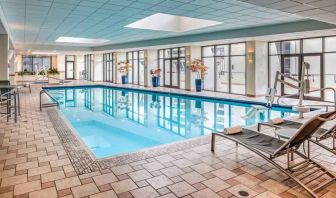 Relaxing indoor pool at the Hilton Salt Lake City Center.