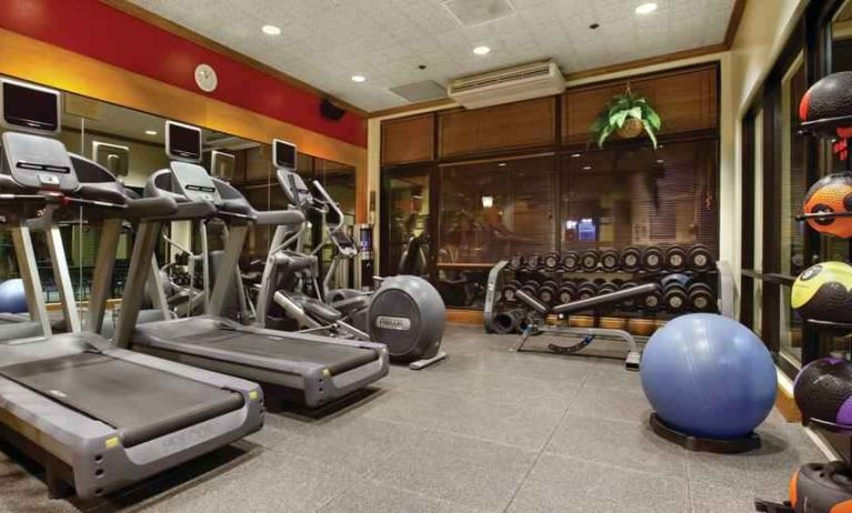 Fitness center with treadmills at the DoubleTree by Hilton Durango.