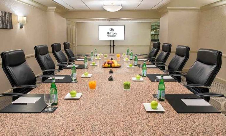 very professional board room for all business meetings at Hilton Houston Post Oak by the Galleria.