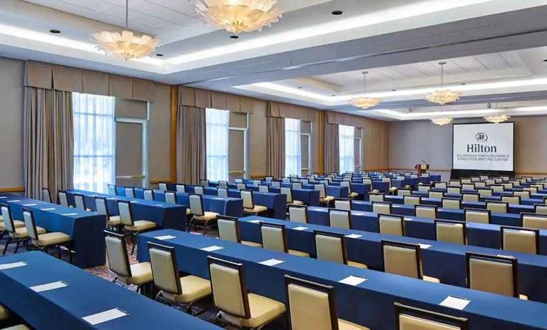 professional conference room at Hilton Los Angeles North/Glendale & Executive Meeting Ctr.