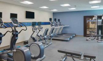 well-equipped fitness center with treadmills at Hampton Inn & Suites Murrieta Temecula.