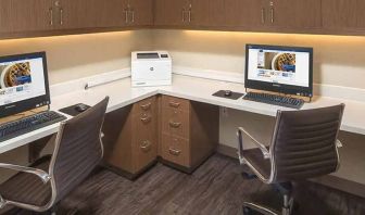 dedicated business center with PC, internet, printer, and work desk at Hampton Inn & Suites Murrieta Temecula.